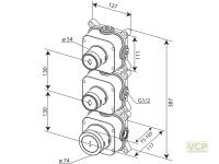 Concealed Tmc W/ 2 One Way Val, Unterputzkörper...