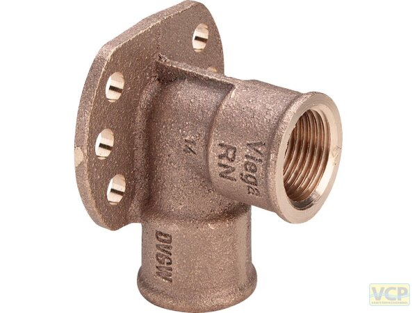 Wandscheibe Rotguss blank 1/2"