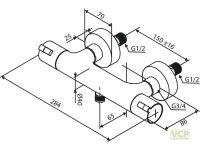 Damixa Core Thermixa Zero, Brausethermostat, 1/2"