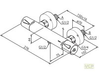 Damixa Silhouet Brausethermostat Chrom, 1/2" Unten