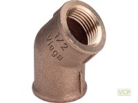 Winkel Rotguss blank 45° 1" Ig