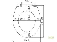 WC-Sitz MARO weiß TRINNITY mit Deckel und Edelstahlscharnier