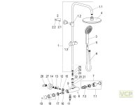 Duschsystem Showerpipe B300 mit Kopfbrause 230mm