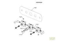 Concealed box with two 1-way valves, verdecktes TMC 2 Winkel 2 x Einweg Ventilen
