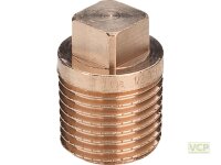 Stopfen Rotguss blank 3/8" ohne Bund