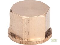 Kappe Rotguss blank 1"