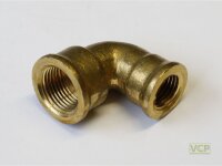 Winkel Messing blank 90° reduziert 3/8" x...