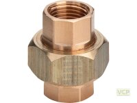 Rohrverschraubung Rotguss blank 3/4" Ig x Ig