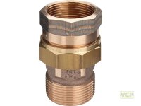 Rohrverschraubung Rotguss blank 6/4" Ig x Ag