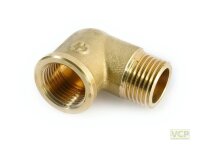 Winkel Messing blank 90° 1/2" Ig x Ag