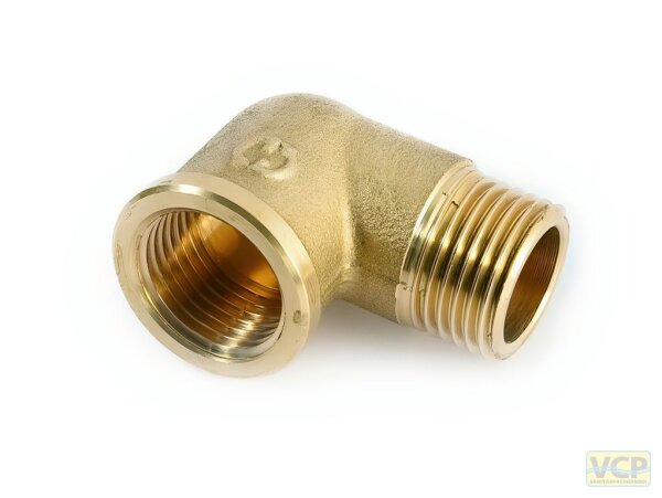 Winkel Messing blank 90° 3/4" Ig x Ag