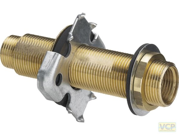 Wanddurchführung Rotguss blank 1/2" x 3/4" x 120mm