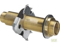 Wanddurchführung Rotguss blank 1/2" x 3/4"...