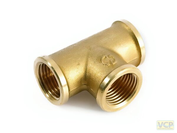 T-Stück Messing blank 1"