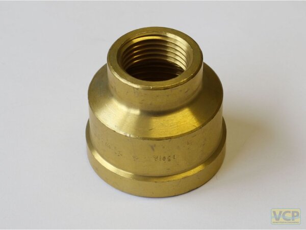 Muffe Messing blank 1/2" x 1/4" reduziert