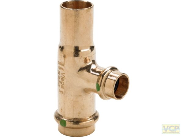 Viega T-Stück mit SC Profipress und Einsteckende 2418.1 in 22x15x22mm Kupfer