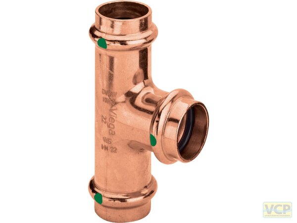 Viega T-Stück mit SC Profipress 2418 in 22x15x22mm Kupfer