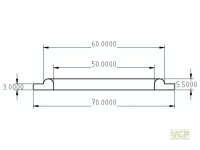 Halbrund-Dichtung für 5/4" Ablaufventil
