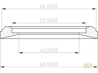 Halbrund-Dichtung für 6/4" Ablaufventil