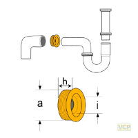 Gummi-Nippel für Spitzende Siphon an Spitzende...