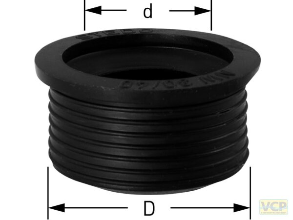 HT-Nippel 5/4" DN50/32 47x28-32mm für KA, HT, KAS, KASW, HT-Sifonbogen