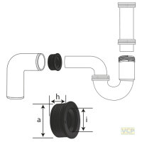 Gummi-Manschetten für SML-Winkel DN60/50 60x41mm / 3167