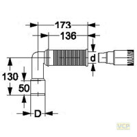 HT-Anschlusswinkel NW40/50