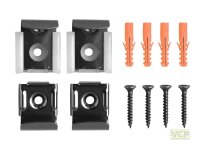 Spiegelklammer-Garnitur 4fach chrom