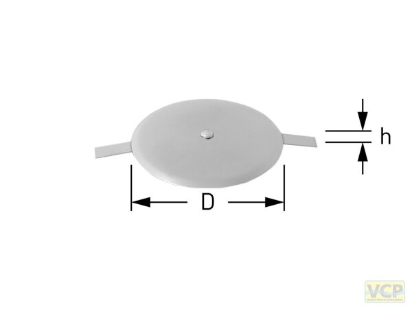 Stegrosette Edelstahl poliert Ø 52mm h5mm