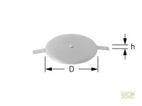 Stegrosette Edelstahl poliert Ø 52mm h5mm