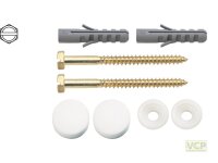 WC-Befestigung 2fach 6x70 weiß