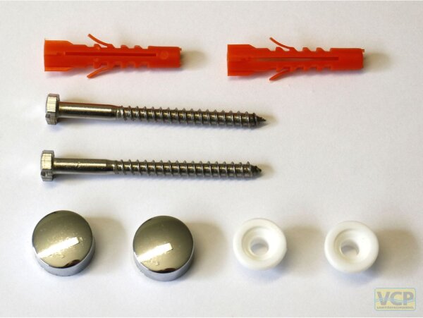 WC-Befestigung 2fach 6x70 chrom