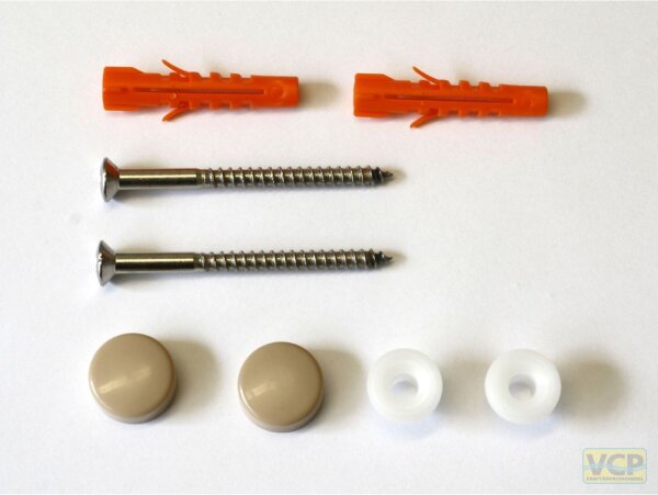 WC-Befestigung 2fach 6x70 bahamabeige