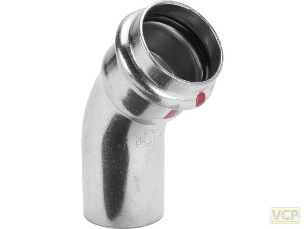 Viega Bogen 45 Grad mit SC Prestabo 1126.1 in 18mm Stahl verzinkt