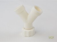 Doppelanschluss 1x Ü-Mutter 2x Ag 3/4" PVC