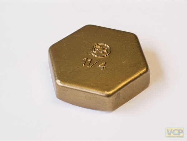 Kappe Messing blank 5/4"