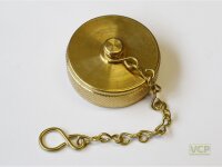 Kappe 5/4" Messing blank mit Ketterl und Dichtung