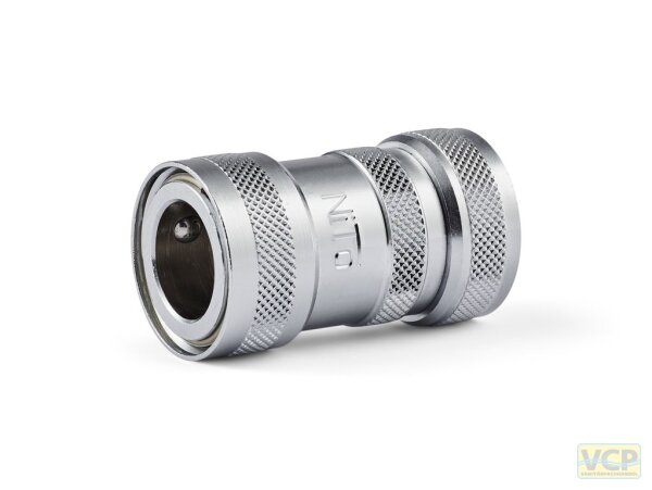 Nito-Steckkupplung 1/2"-System Messing chrom mit 3/4" Ig mit Stopp