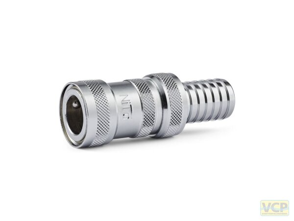 Nito-Steckkupplung 1/2"-System Messing chrom mit 1/2" Tülle mit Stopp