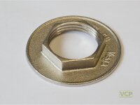 Gegenmutter Messing vernickelt 1" x 60mm