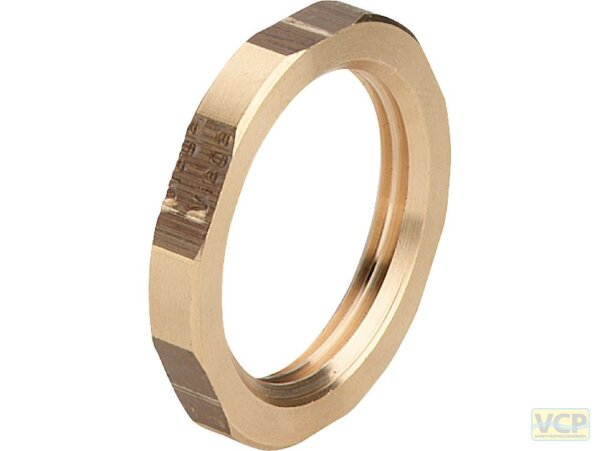 Sechskantmutter Messing blank 1/2"