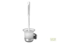 WC-Bürstengarnitur chrom/weiß/Glas