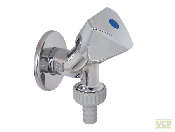 GA-Auslaufventil 1/2" Messing verchromt poliert inkl. Rosette