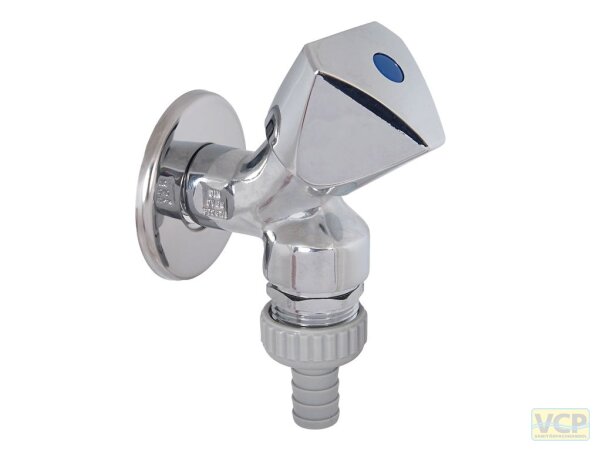 GA-Auslaufventil 1/2" Messing chrom mit Rohrbelüfter und Rückflussverhinderer