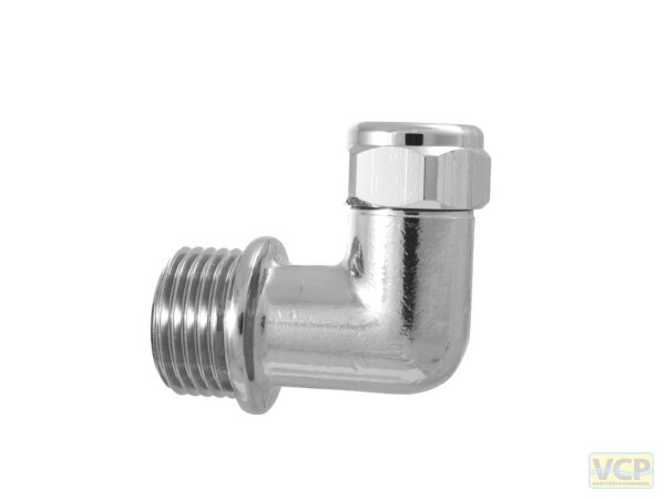 Kupplung Winkelform 1/2" Ag x 10mm QV verchromt