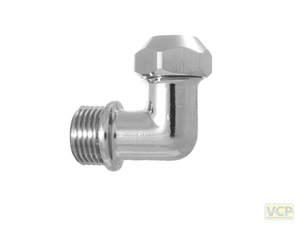 Kupplung Winkelform 1/2" Ag x 16mm QV verchromt