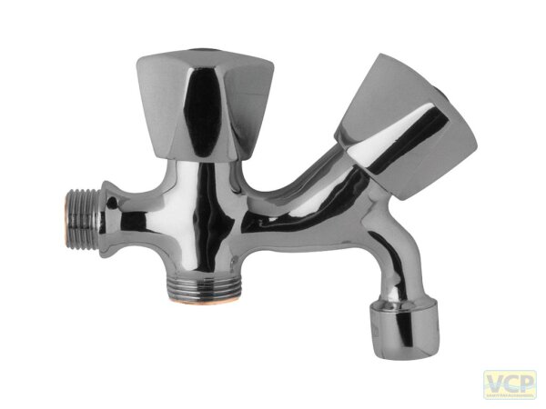 GA-Kombiventil gerade 1/2" chrom mit Schlauchverschraubung und Perlator