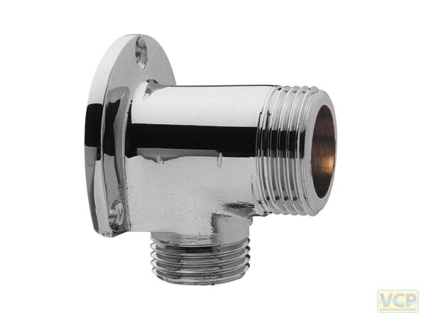 Batterie-Wandscheibe 3/4"Ag x 1/2"Ig verchromt