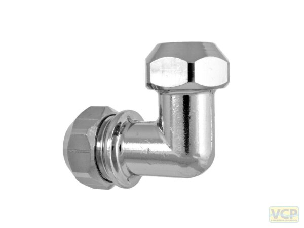 Kupplung Winkelform 2x 1/2"x10mm QV verchromt