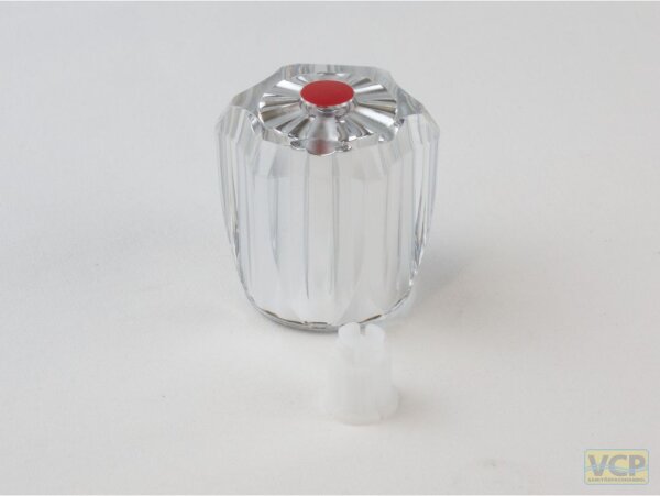 Kristallgriff mit Rastbuchse rot